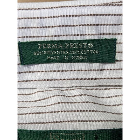 Vintage Sears Men’s Store Striped Dress Shirt 16-34/35 Long Sleeve Perma-Prest - Picture 3 of 14